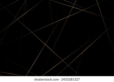 Abstract black with gold lines, triangles background modern design. Vector illustration EPS 10.