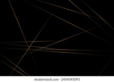 Negro abstracto con líneas doradas, triángulos de fondo diseño moderno. Ilustración vectorial EPS 10.