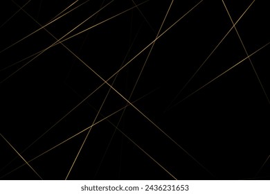 Abstract black with gold lines, triangles background modern design. Vector illustration EPS 10.