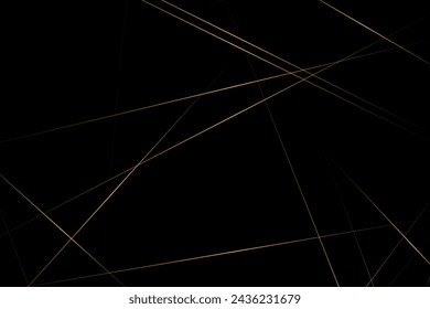 Abstract black with gold lines, triangles background modern design. Vector illustration EPS 10.