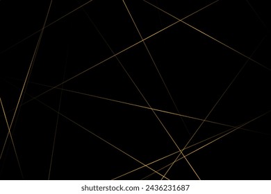 Abstract black with gold lines, triangles background modern design. Vector illustration EPS 10.