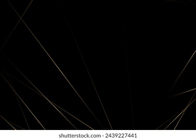Abstract black with gold lines, triangles background modern design. Vector illustration EPS 10.