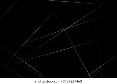Abstract black with gold lines, triangles background modern design. Vector illustration EPS 10.