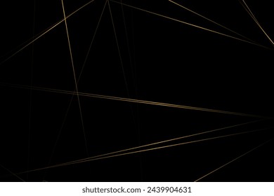 Abstract black with gold lines, triangles background modern design. Vector illustration EPS 10.