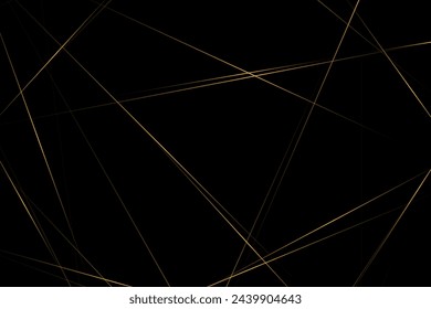 Abstract black with gold lines, triangles background modern design. Vector illustration EPS 10.
