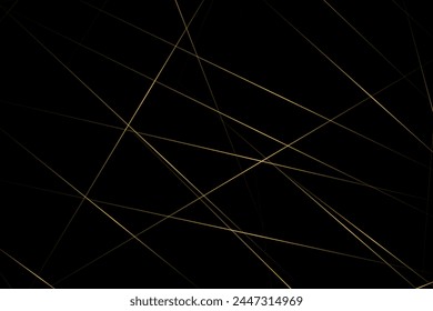 Abstract black with gold lines, triangles background modern design. Vector illustration EPS 10.
