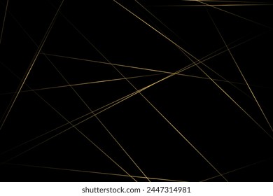 Abstractas negro con líneas doradas, triángulos de fondo diseño moderno. Ilustración vectorial EPS 10.