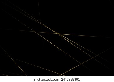 Abstraktes Schwarz mit Goldlinien, Dreiecke Hintergrund Modernes Design. Vektorillustration EPS 10.