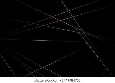 Abstractas negro con líneas doradas, triángulos de fondo diseño moderno. Ilustración vectorial EPS 10.