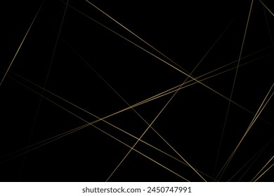Abstract black with gold lines, triangles background modern design. Vector illustration EPS 10.