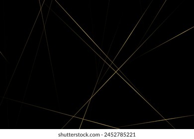 Abstractas negro con líneas doradas, triángulos de fondo diseño moderno. Ilustración vectorial EPS 10.