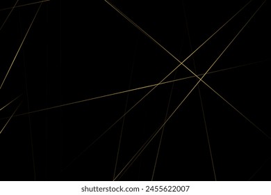 Abstractas negro con líneas doradas, triángulos de fondo diseño moderno. Ilustración vectorial EPS 10.