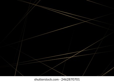 Abstractas negro con líneas doradas, triángulos de fondo diseño moderno. Ilustración vectorial EPS 10.