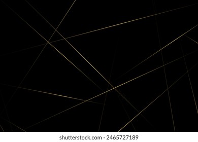 Abstract black with gold lines, triangles background modern design. Vector illustration EPS 10.