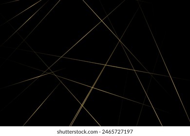 Abstract black with gold lines, triangles background modern design. Vector illustration EPS 10.