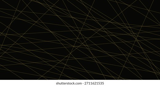 Abstraktes Schwarz mit goldenen Linien, Dreiecke Hintergrund modernes Design. Vektorgrafik EPS 10.