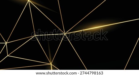 Abstract black with gold lines  triangles background modern design. Vector illustration EPS 10.
