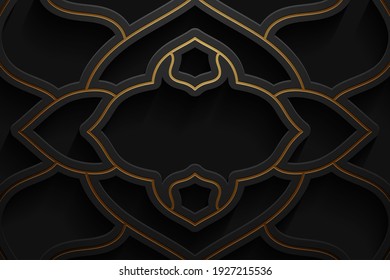Abstract black and gold luxury background