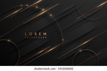 Abstract Black And Gold Luxury Background