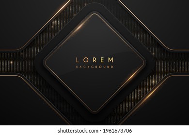 Abstract black and gold luxury background