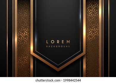 Abstract black and gold luxury background