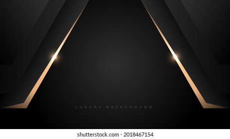 Abstract black and gold luxury background
