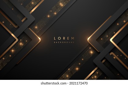 Abstract black and gold luxury background