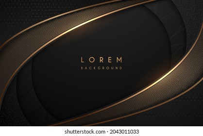 Abstract black and gold luxury background