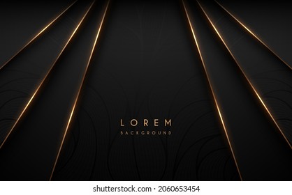 Abstract black and gold luxury background