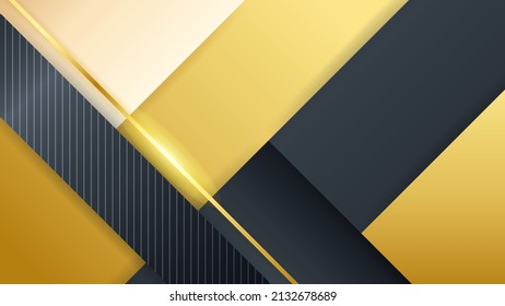 Abstract black and gold luxury background. Vector illustration with modern corporate or business design concept