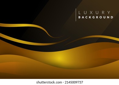 Abstract black and gold luxury background. Premium vector. Suitable for cover design, book design, poster, cd cover, flyer, website backgrounds or advertising.