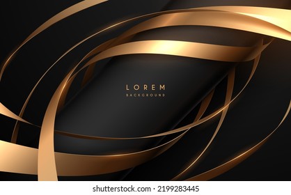 Abstract black and gold luxury background