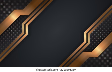Abstract black and gold luxury background. - Vector.