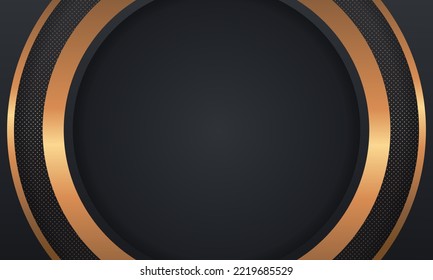 Resumen de fondo negro y dorado de lujo. - Vector.