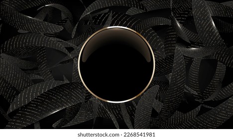 Abstract black and gold luxury background vector illustration