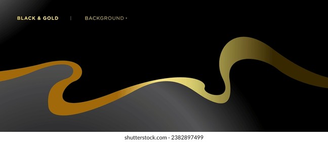 Abstract black and gold luxury background design 2024