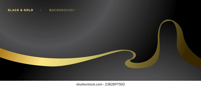 Abstract black and gold luxury background design 2024