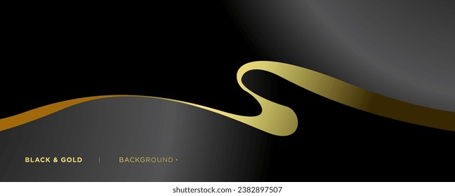 Abstract black and gold luxury background design 2024