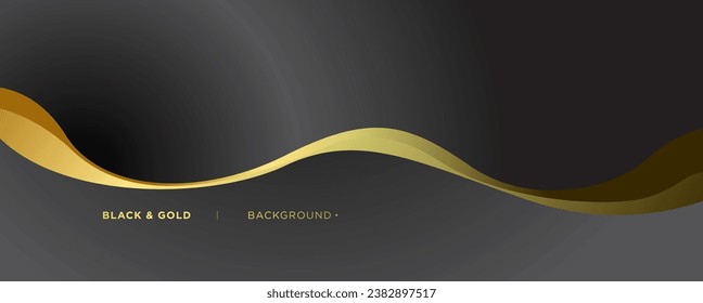 Abstract black and gold luxury background design 2024