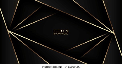 Abstract black and gold luxury background in vector.