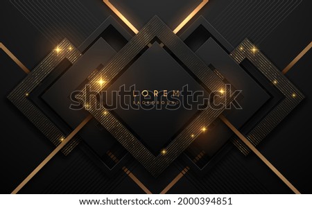 Abstract black and gold luxury background