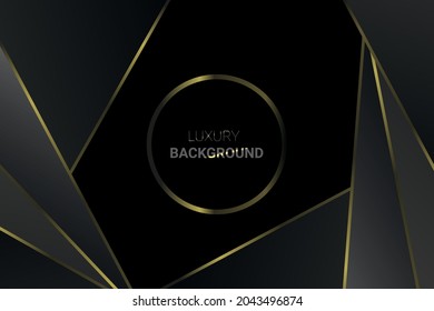 Abstract black and gold luxury background.Vector background can be used in cover design, book design, poster, cd cover, flyer, website backgrounds or advertising.