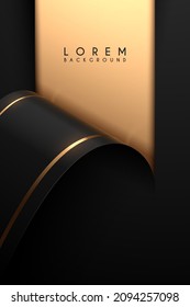 Abstract black and gold luxury paper background