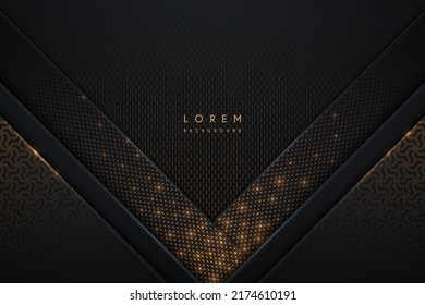 Abstract Black And Gold Luxury Textured Background