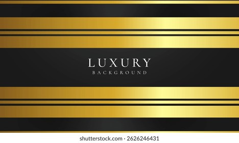 Abstractas fondo de Vector de lujo negro y dorado con puntos de oro abstractos y líneas doradas brillantes.