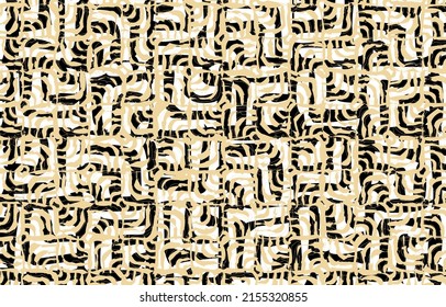 abstract black gold polygon pattern, geometric striped square texture background, vector illustration, natural brush line art
