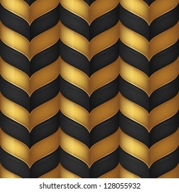 Abstract black and gold seamless background