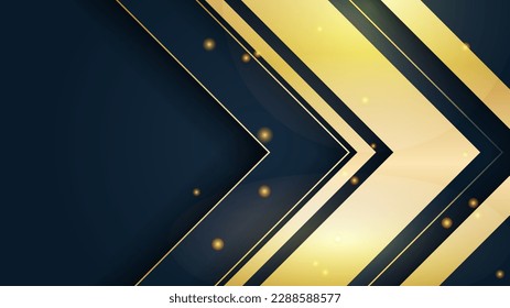 Resumen de fondo de formas negro y dorado