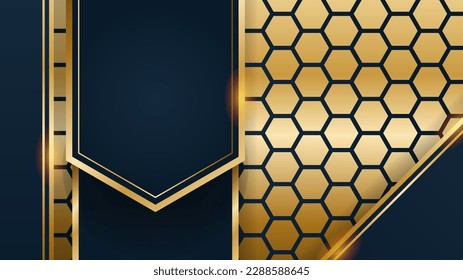 Abstract black and gold shapes background