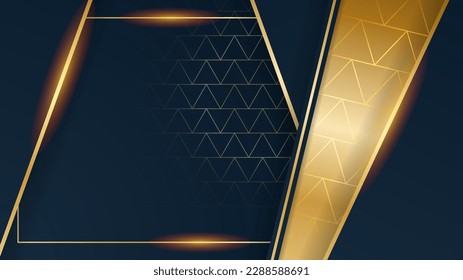 Abstract black and gold shapes background
